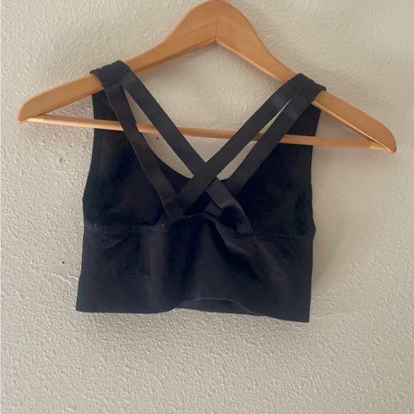 Puma Black Sports Bra with grey Logo - Picture 5 of 5